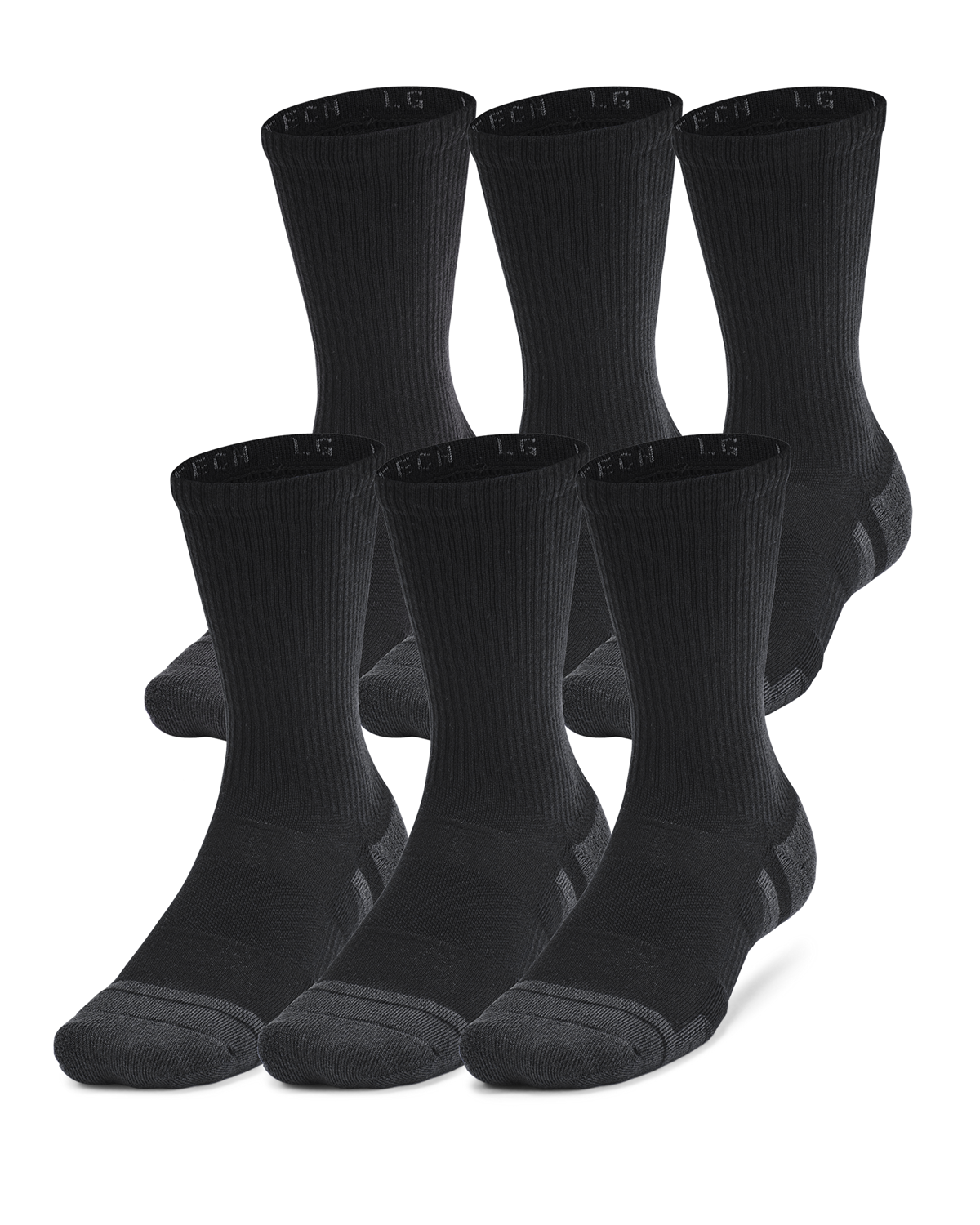UA Perf Tech 6-Pack Crew Socks