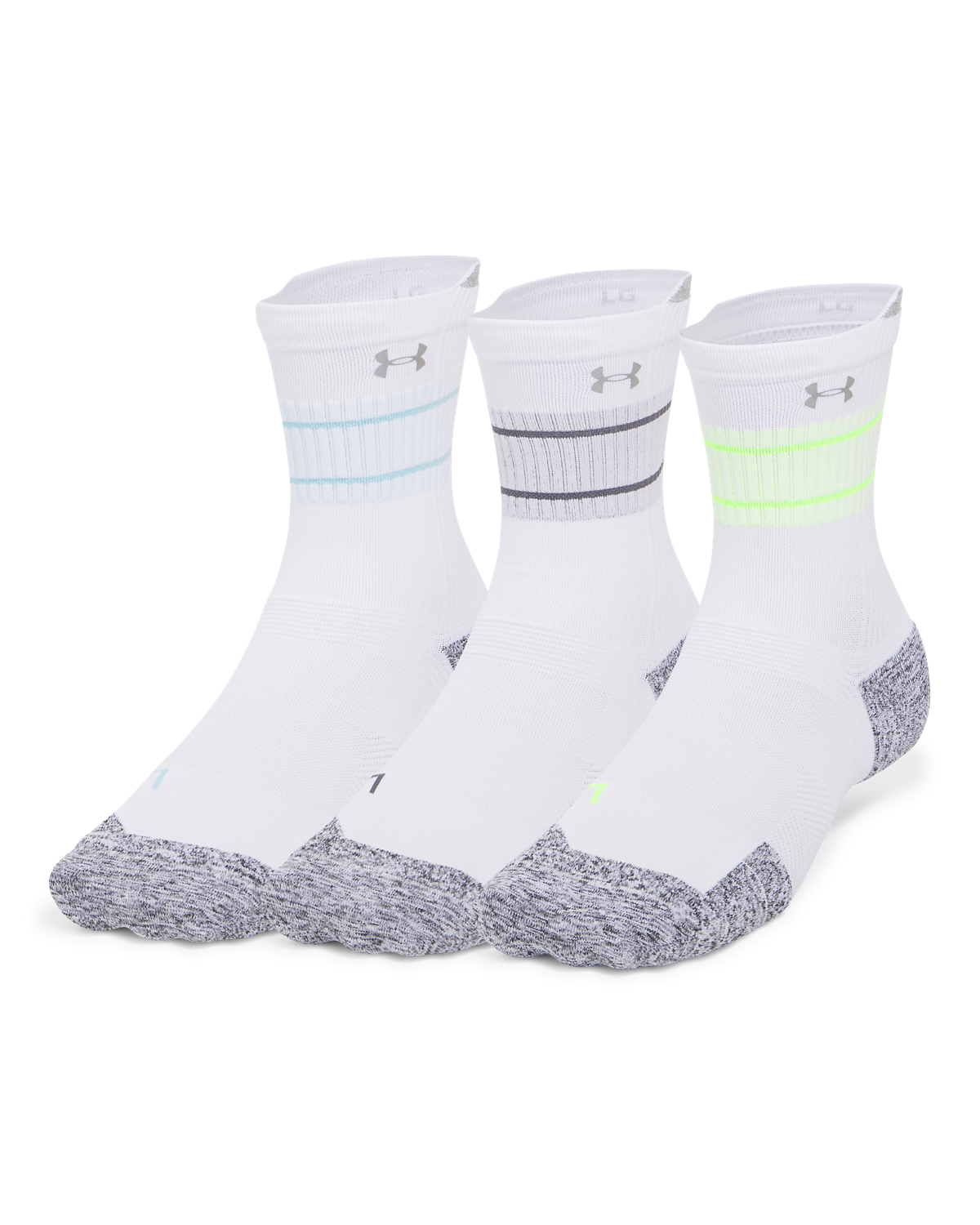 Unisex UA ArmourDry® Run Cushion 3-Pack Mid-Crew Socks