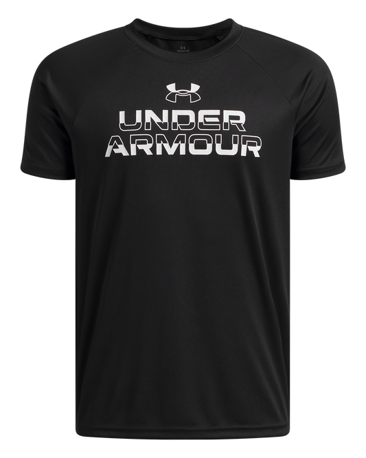 Boys' UA Tech Split Wordmark Short-Sleeve