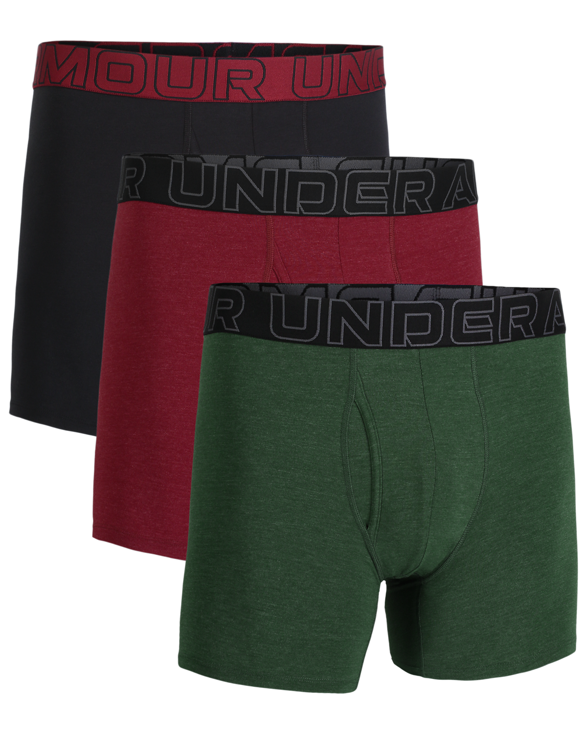 Men's Cotton 6inch 3Pk Solid Boxer Briefs