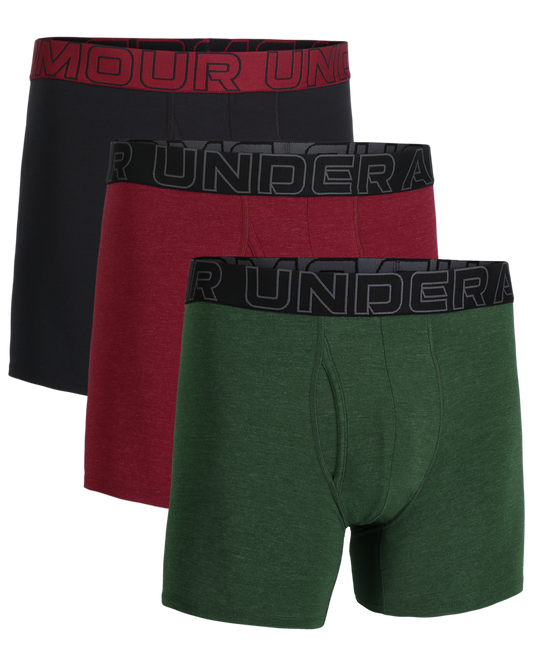 Men's Cotton 6inch 3Pk Solid Boxer Briefs
