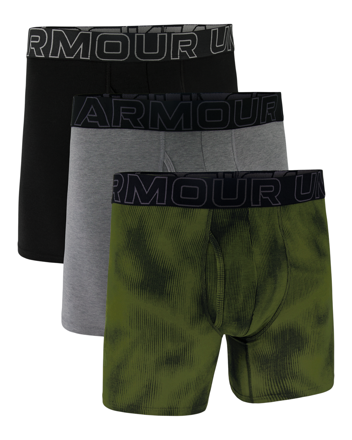 Men's UA Performance Cotton 6" 3-Pack Printed Boxerjock®