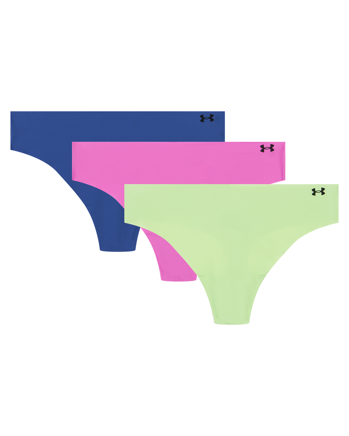 Women's No Show Thong Pant, 3Pk Solid