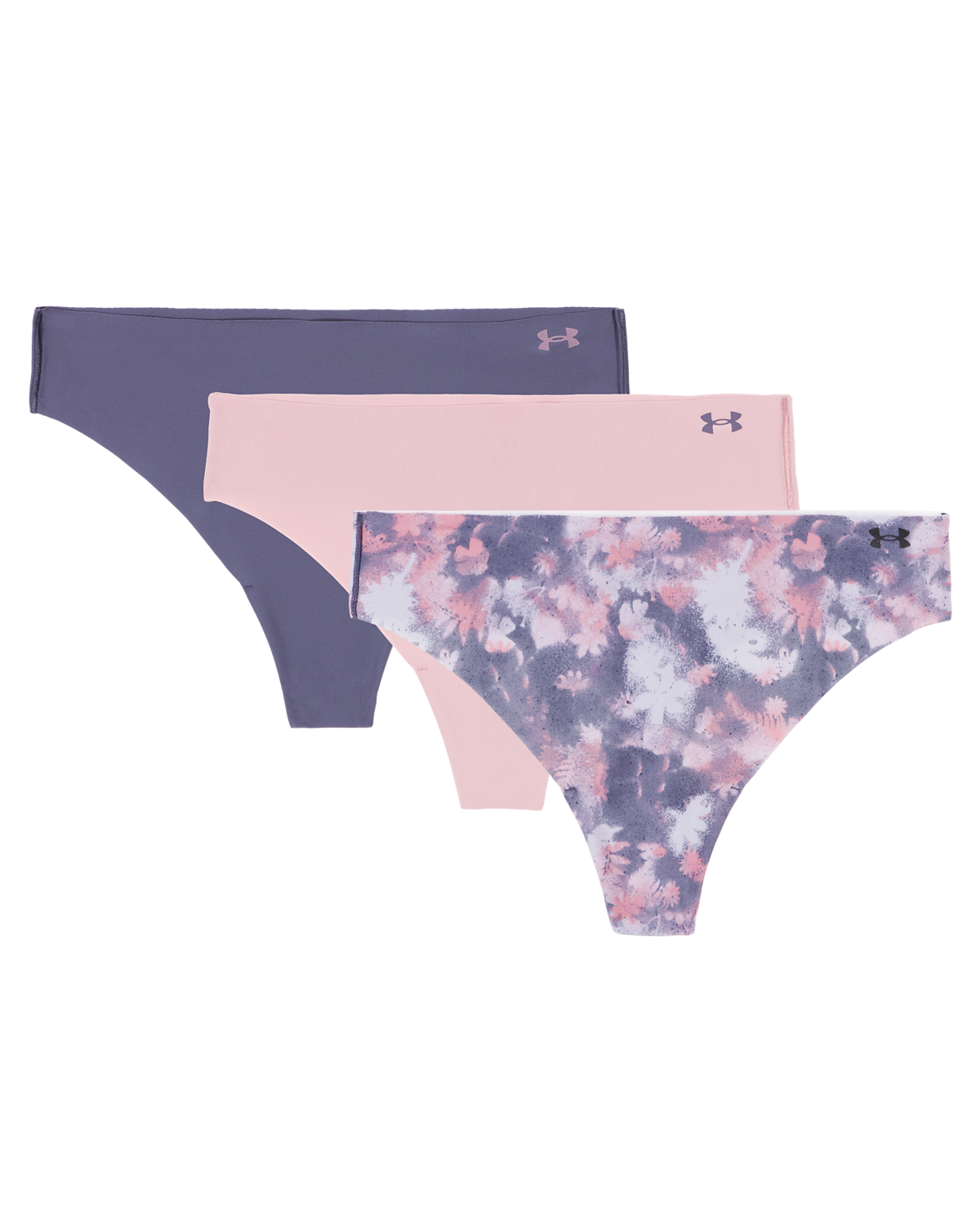Women's UA Pure Stretch 3-Pack Printed No Show Thong