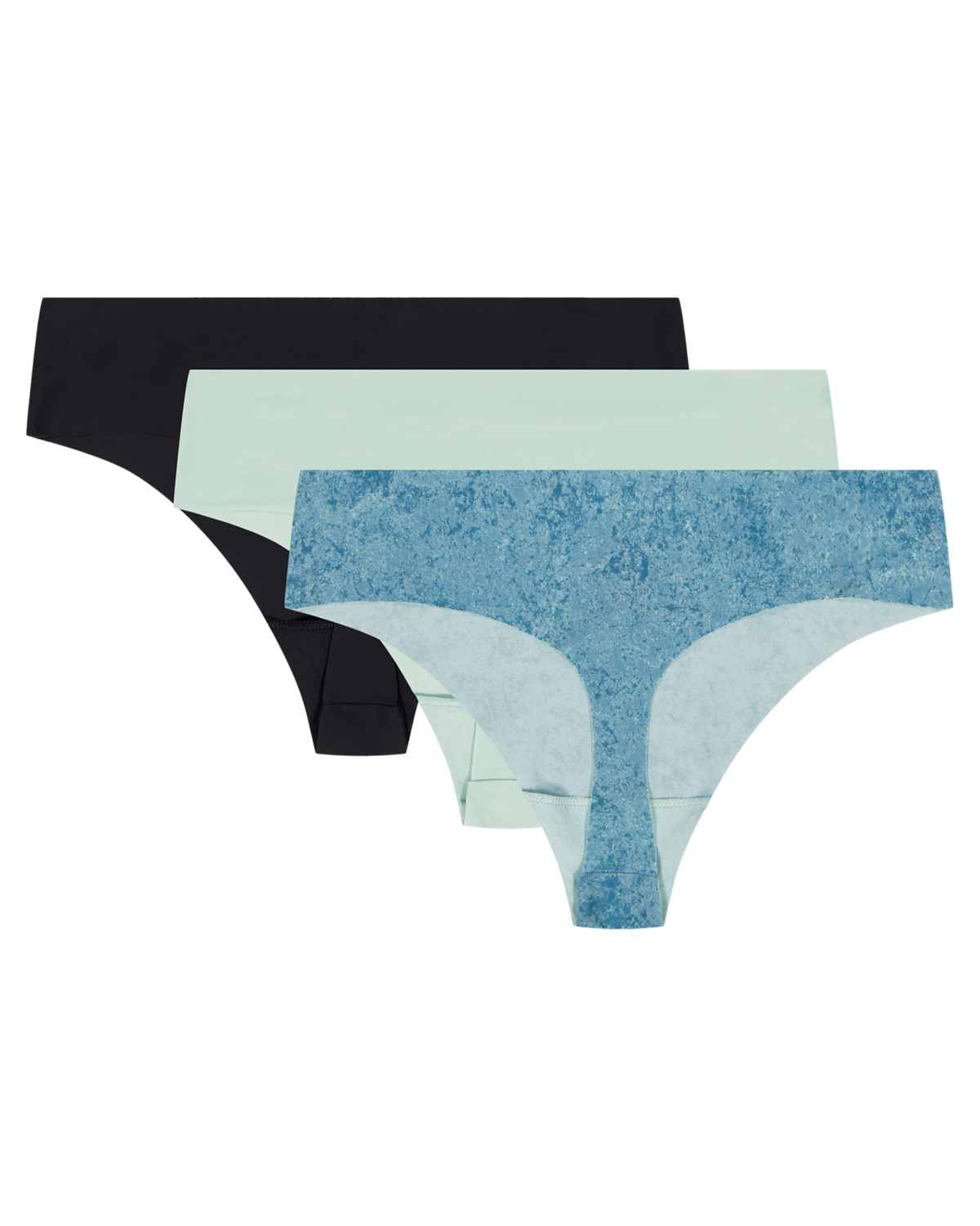 Women's UA Pure Stretch 3-Pack Printed No Show Thong