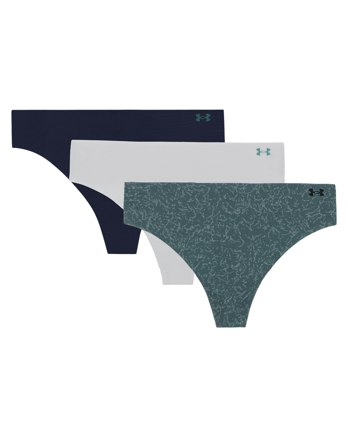 Women's UA Pure Stretch 3-Pack Printed No Show Thong