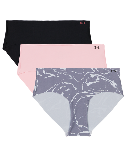 Women's UA Pure Stretch 3-Pack Printed No Show Hipster