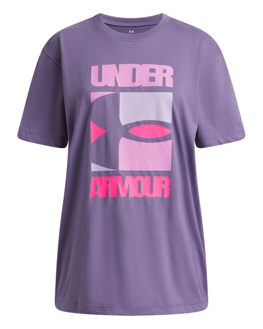 Girls' UA Block Logo Short Sleeve