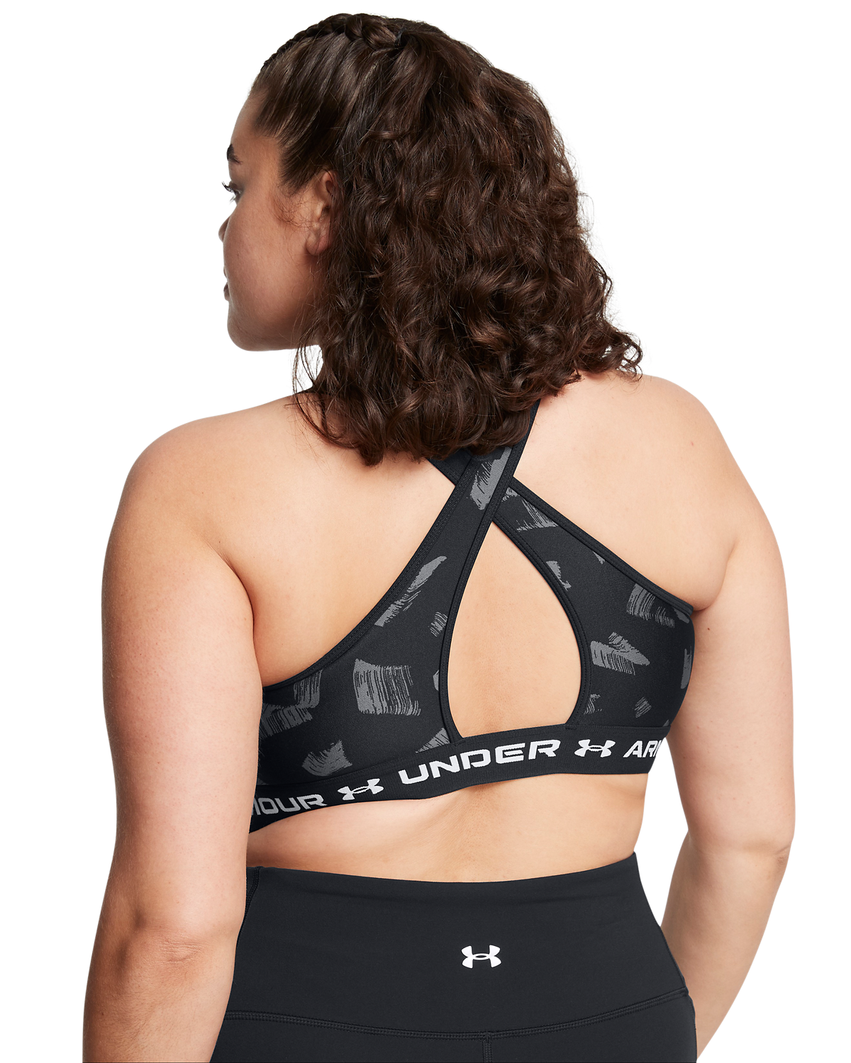 Women's Armour® Mid Crossback Printed Sports Bra