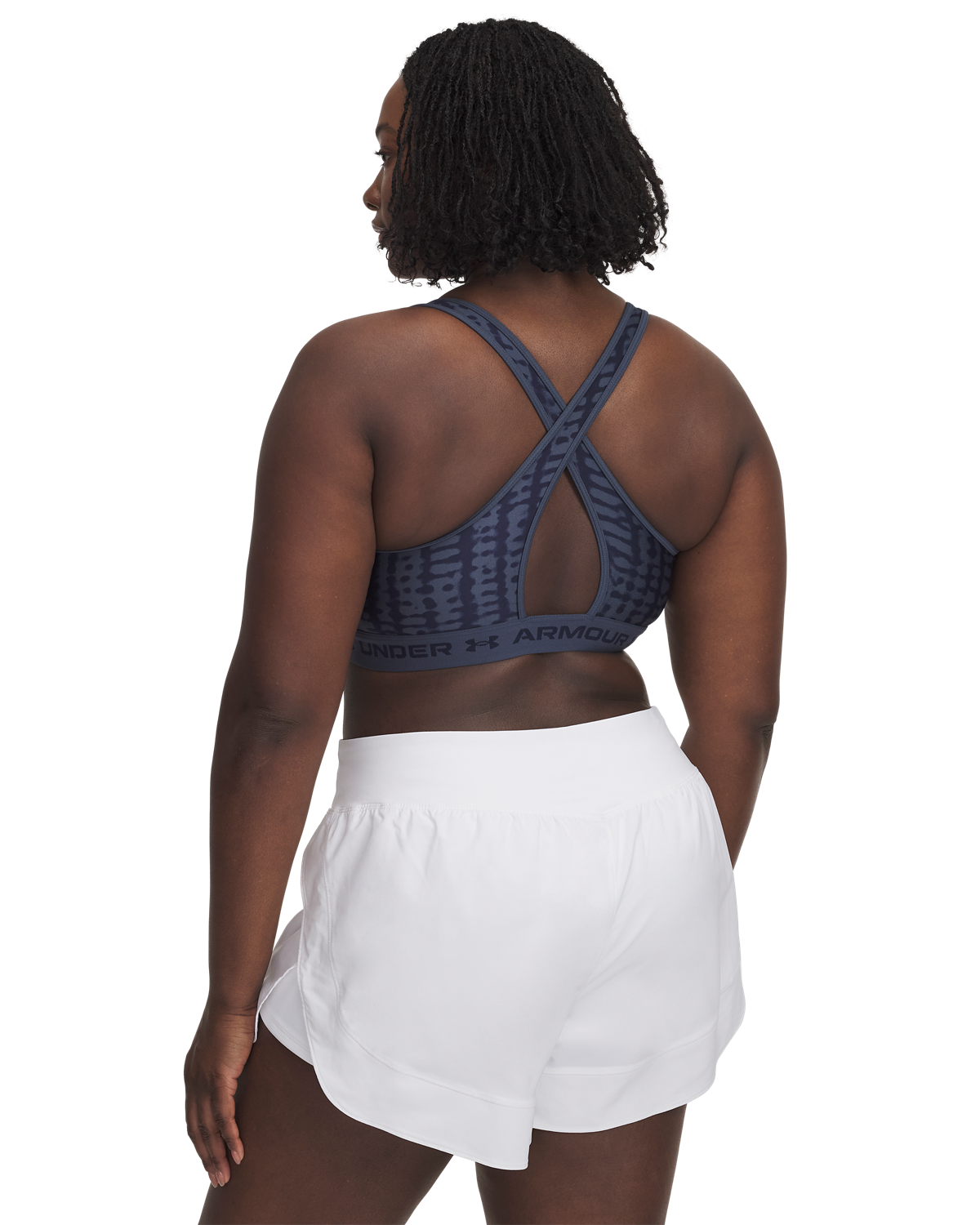 Women's Armour® Mid Crossback Printed Sports Bra
