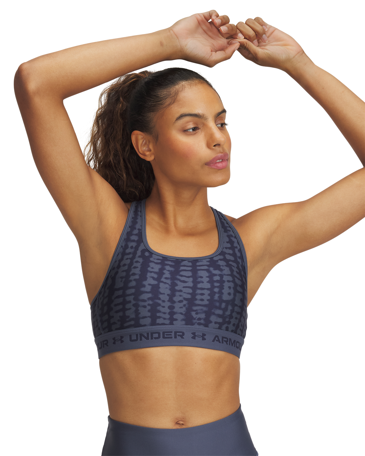 Women's Armour® Mid Crossback Printed Sports Bra