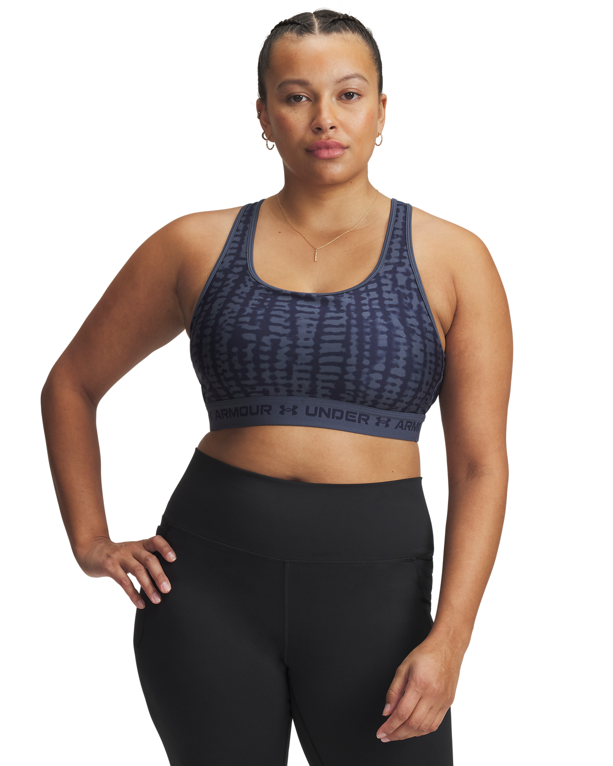 Women's Armour® Mid Crossback Printed Sports Bra