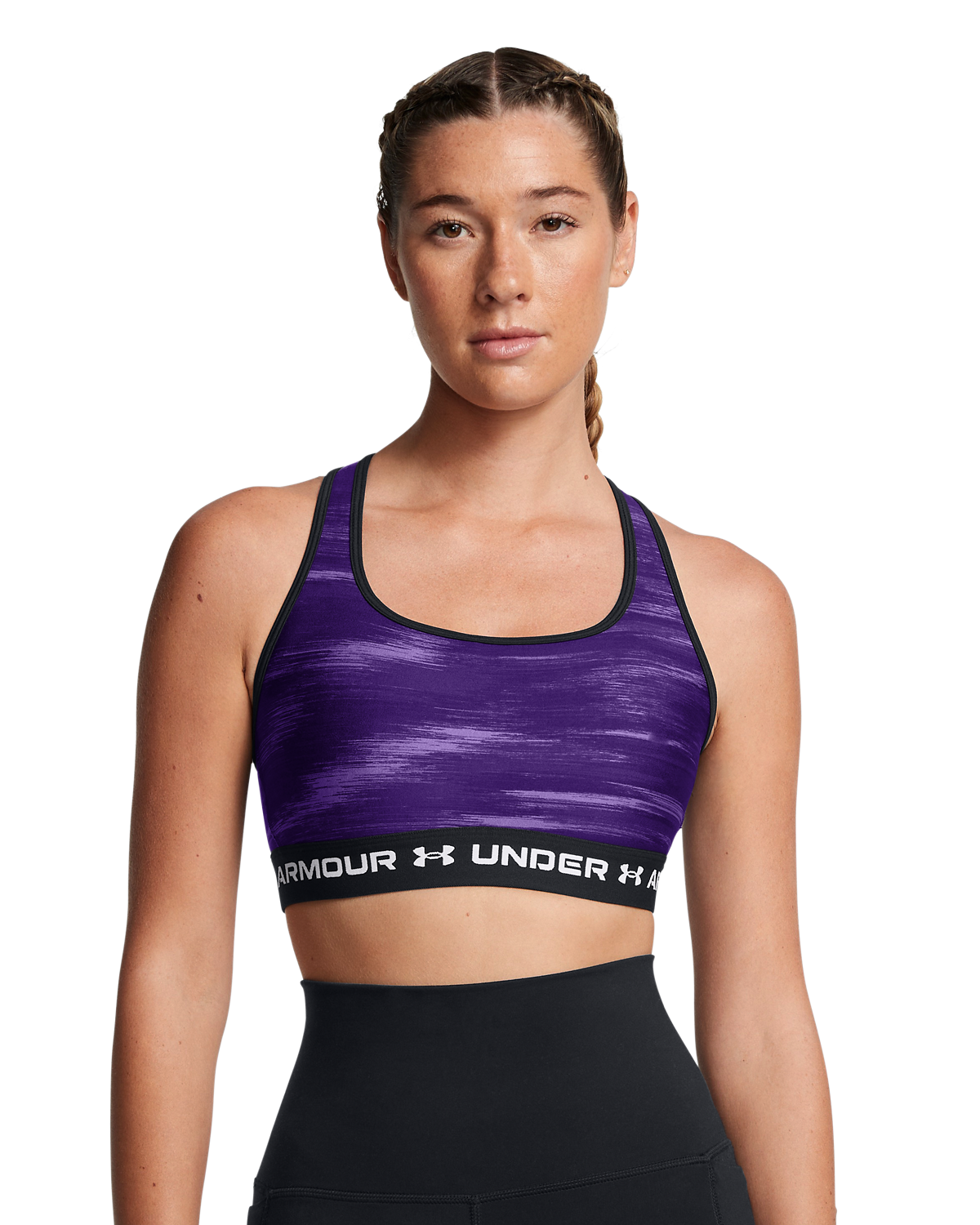 Women's Armour® Mid Crossback Printed Sports Bra