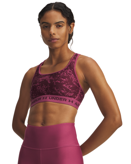Women's Armour® Mid Crossback Printed Sports Bra