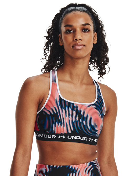 Women's Armour® Mid Crossback Print Sports Bra