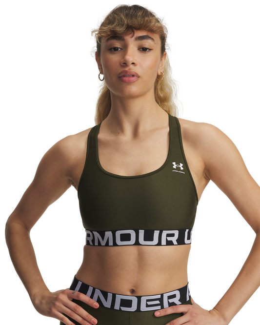 Women's HeatGear® Armour Mid Branded Sports Bra