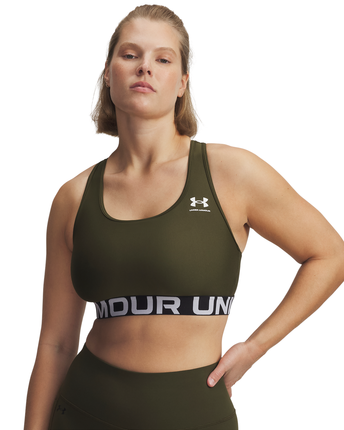 Women's HeatGear® Armour Mid Branded Sports Bra