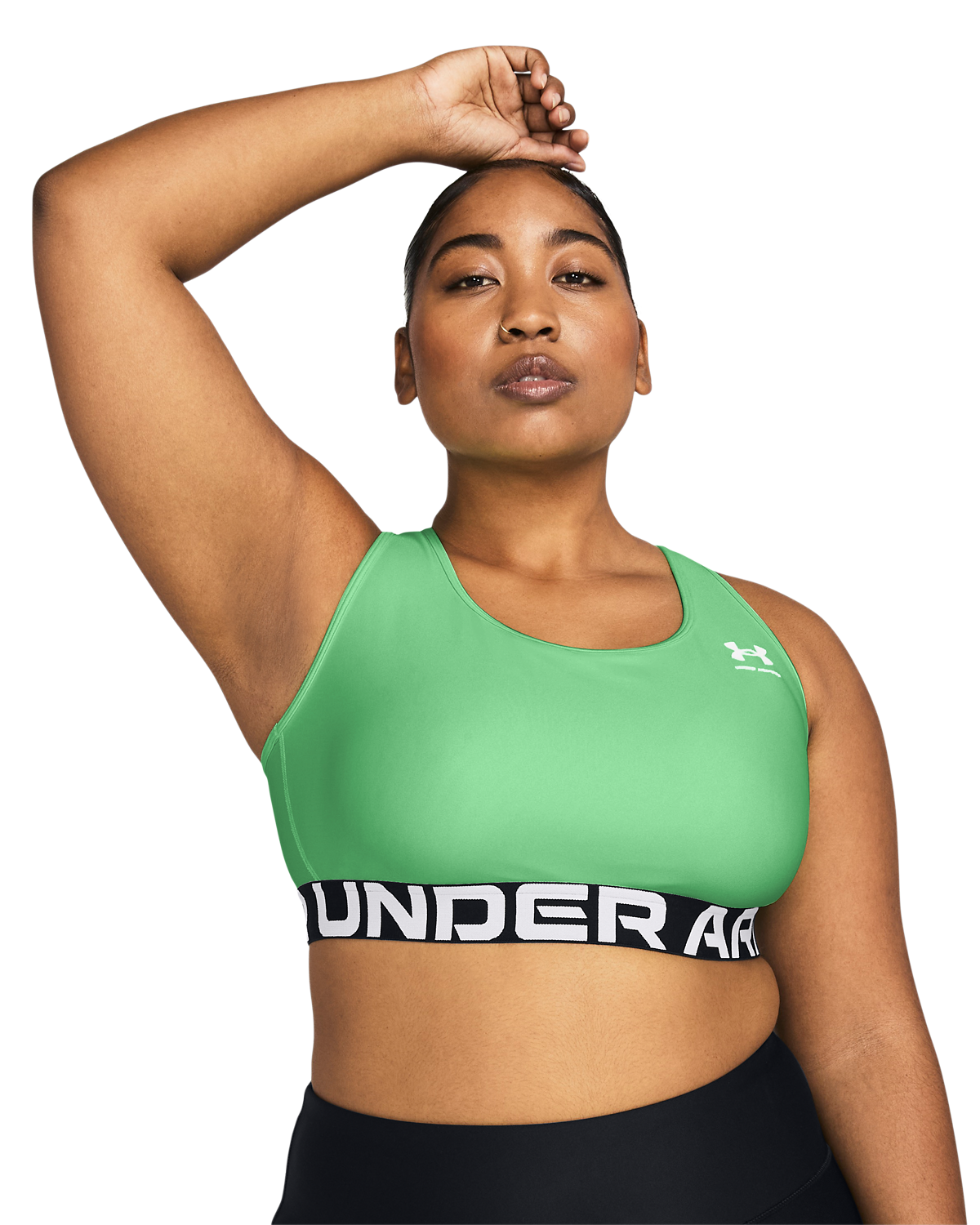 Women's HeatGear® Armour Mid Branded Sports Bra