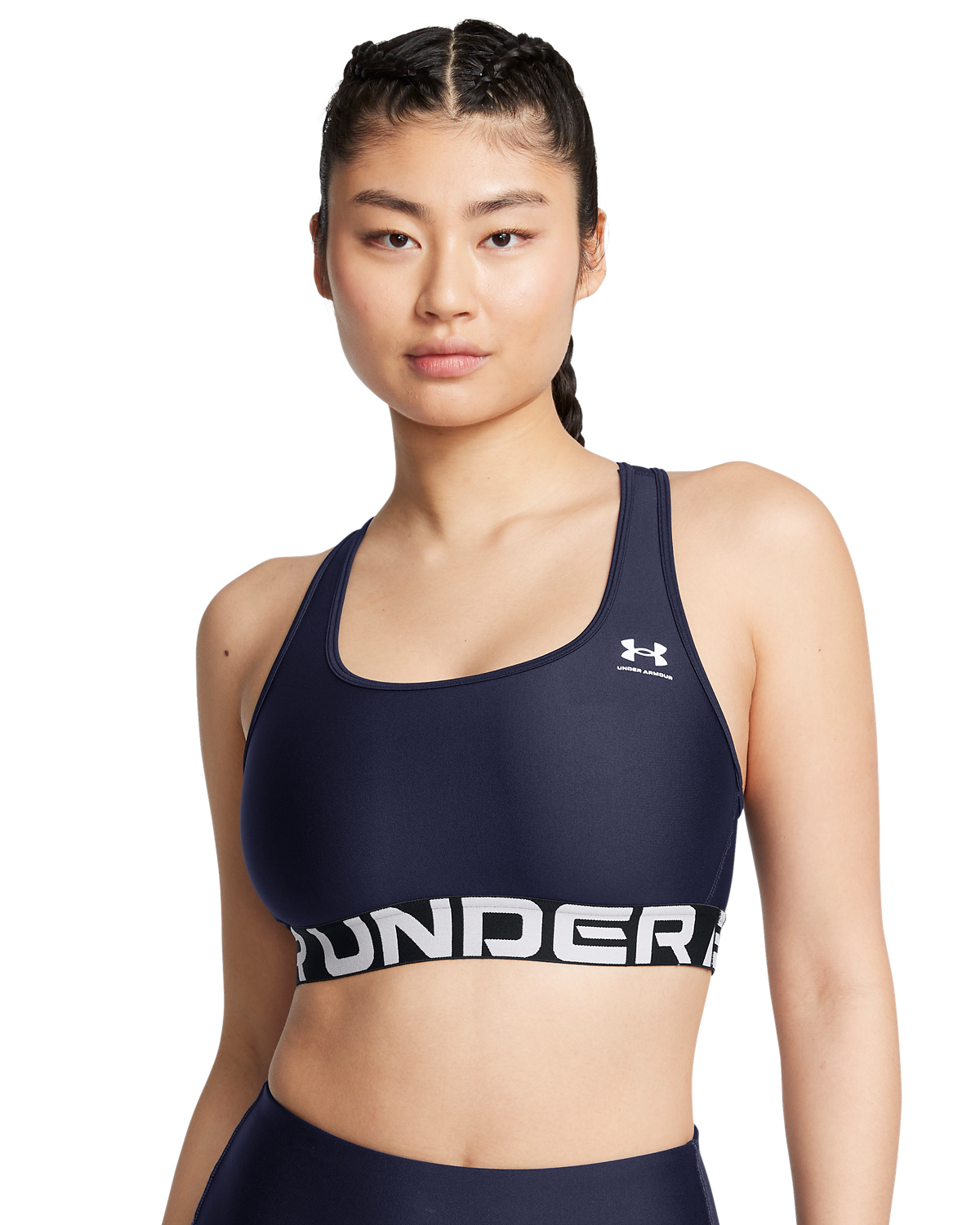 Women's HeatGear® Armour Mid Branded Sports Bra
