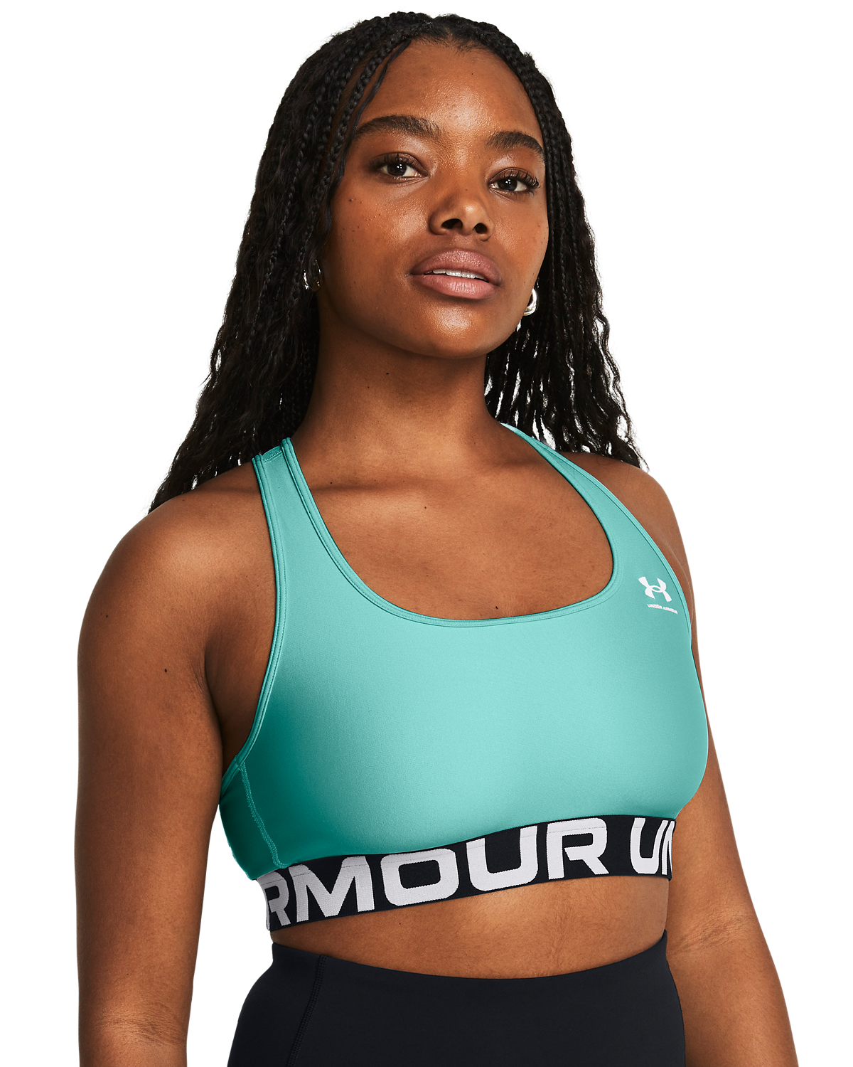 Women's HeatGear® Armour Mid Branded Sports Bra