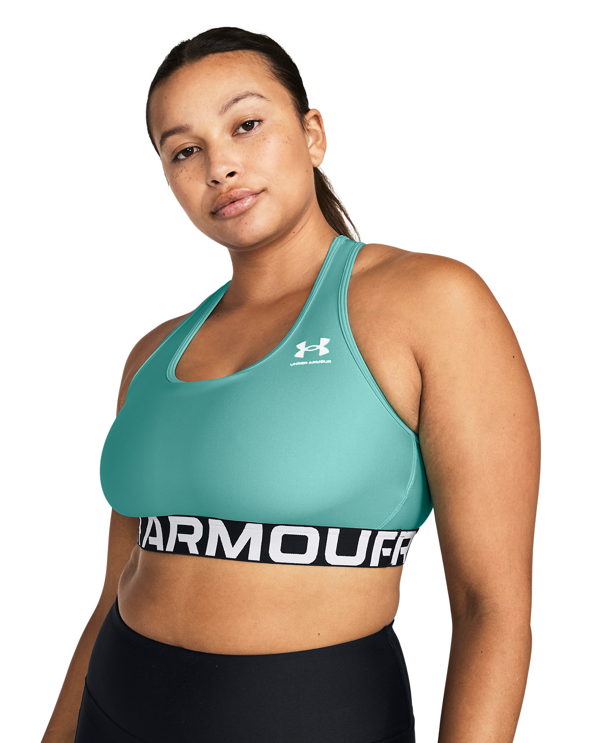 Women's HeatGear® Armour Mid Branded Sports Bra