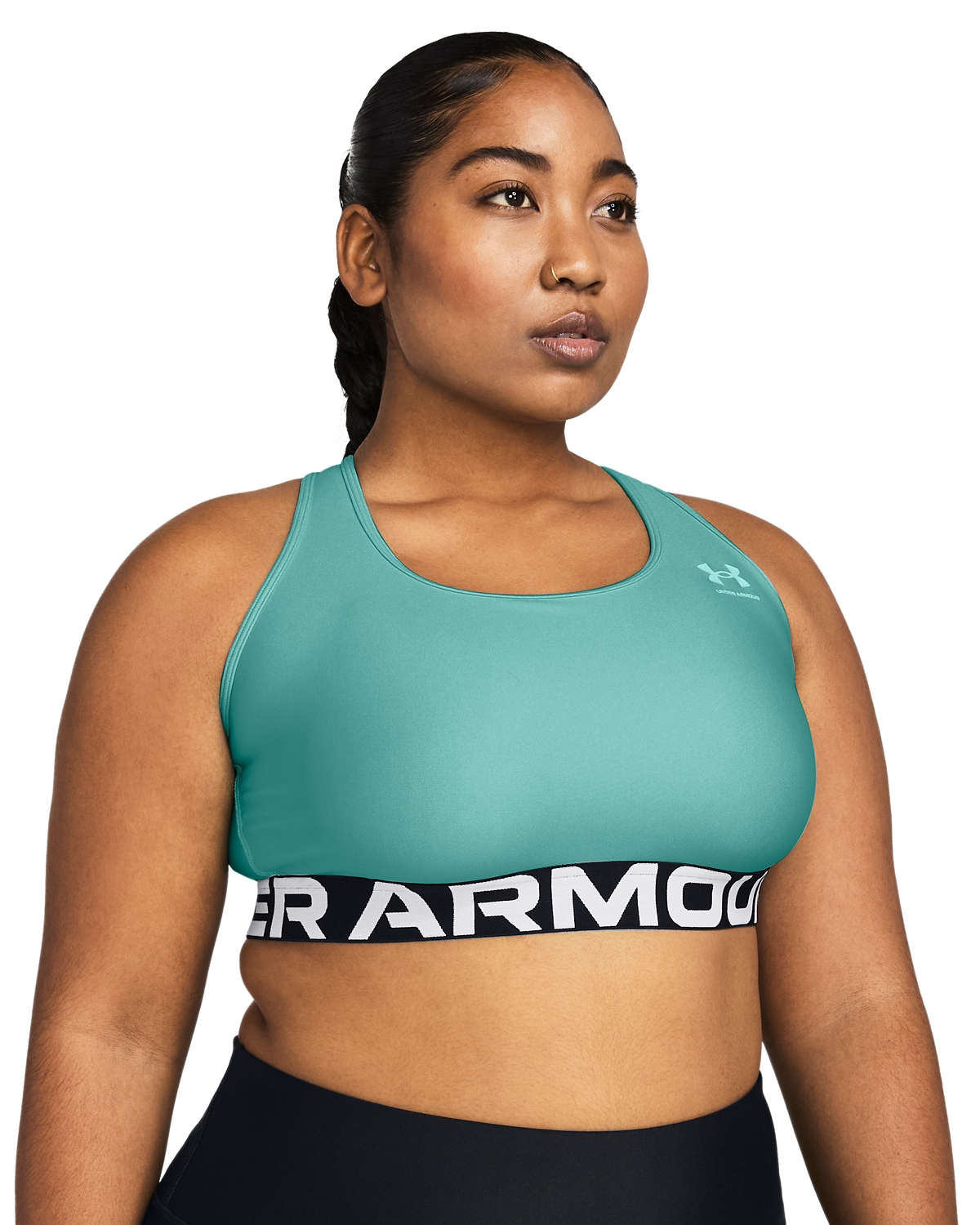 Women's HeatGear® Armour Mid Branded Sports Bra