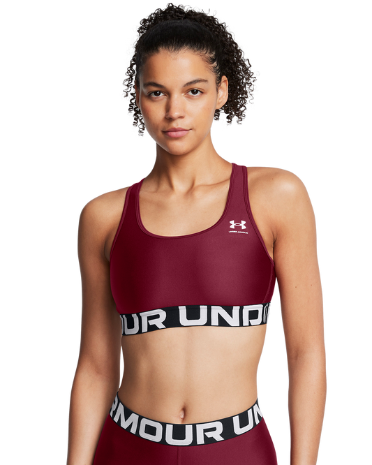 Women's HeatGear® Armour Mid Branded Sports Bra