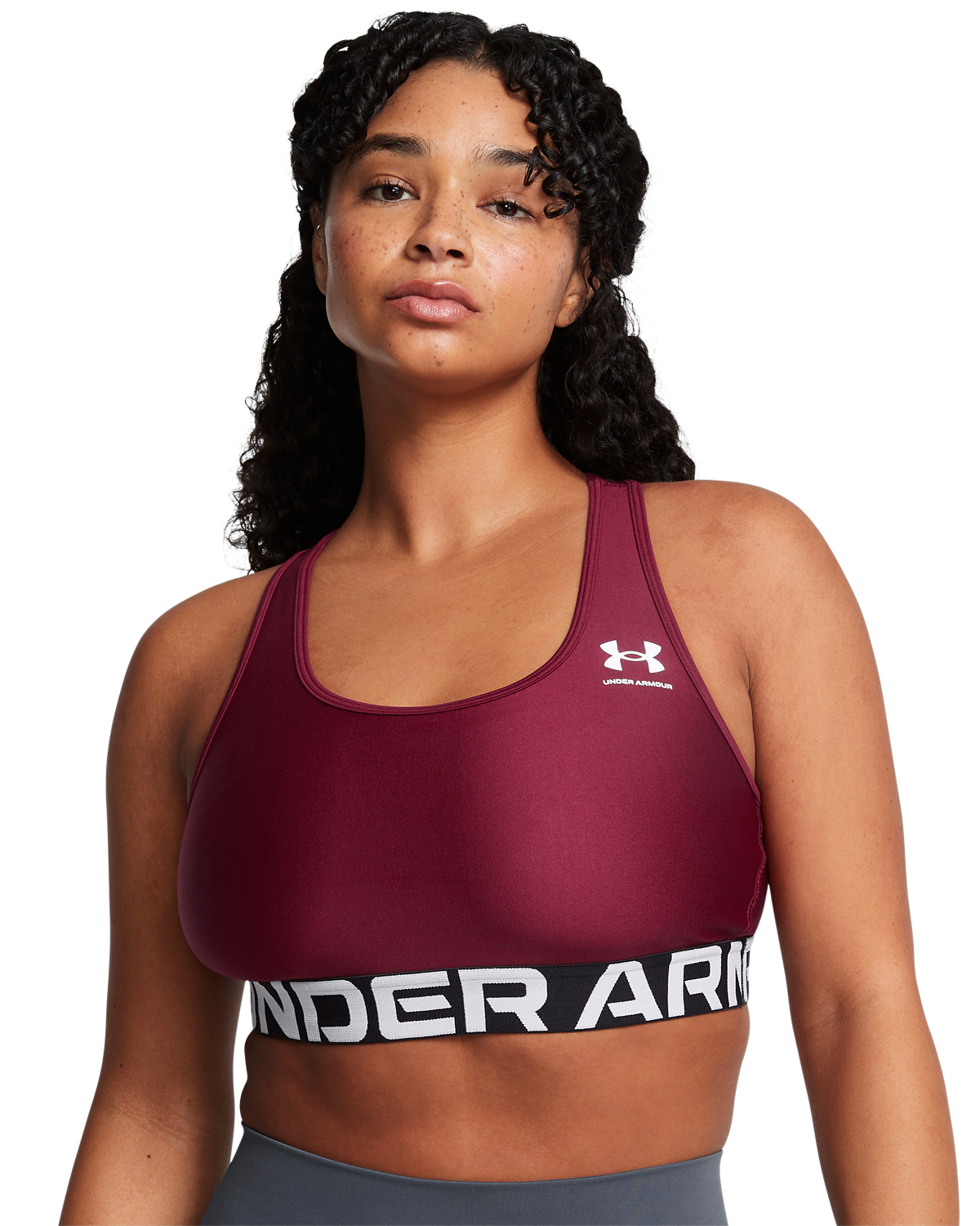 Women's HeatGear® Armour Mid Branded Sports Bra