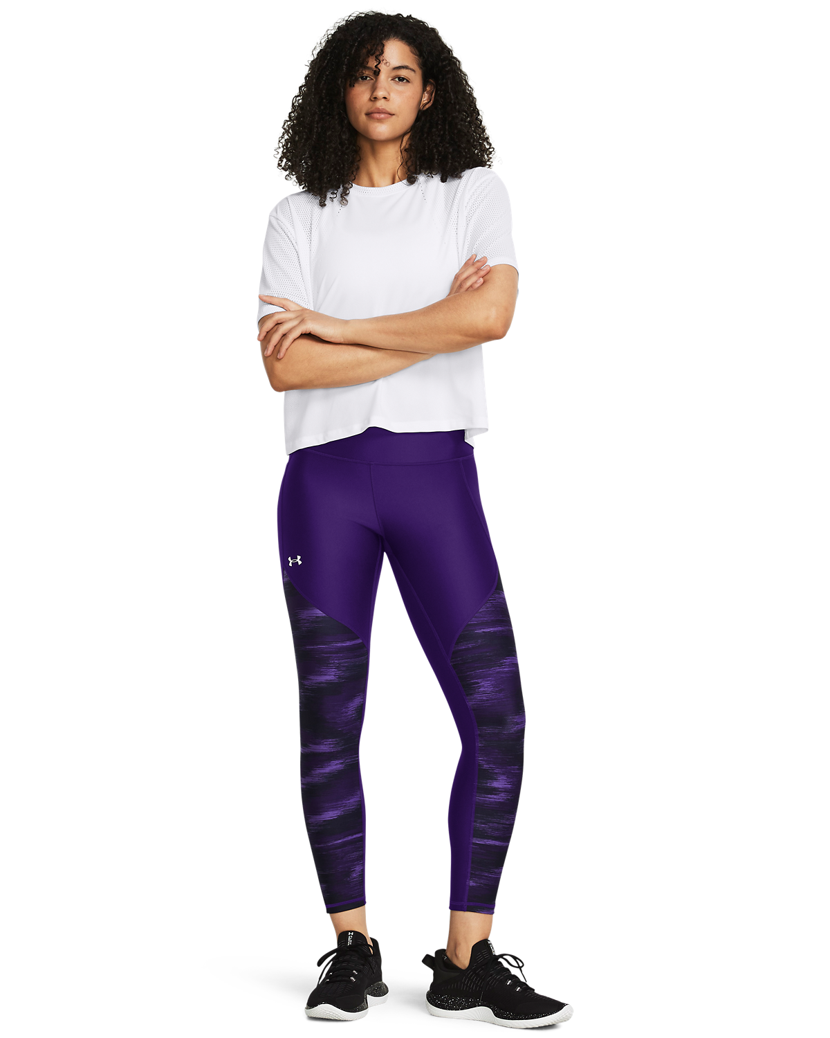 Women's UA Tech™ Printed Panel Ankle Leggings