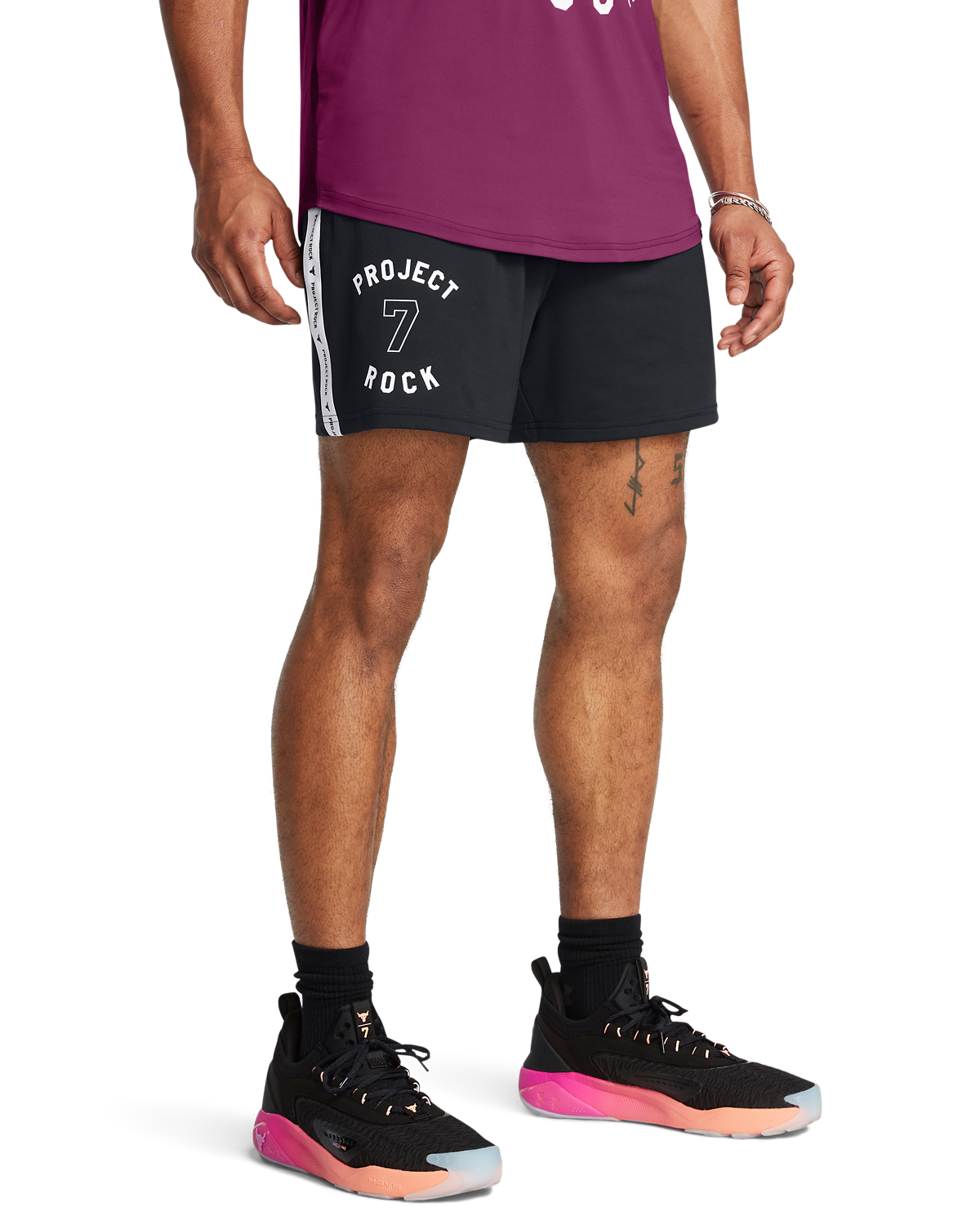 Men's Project Rock Mesh Badge Of Honor Shorts