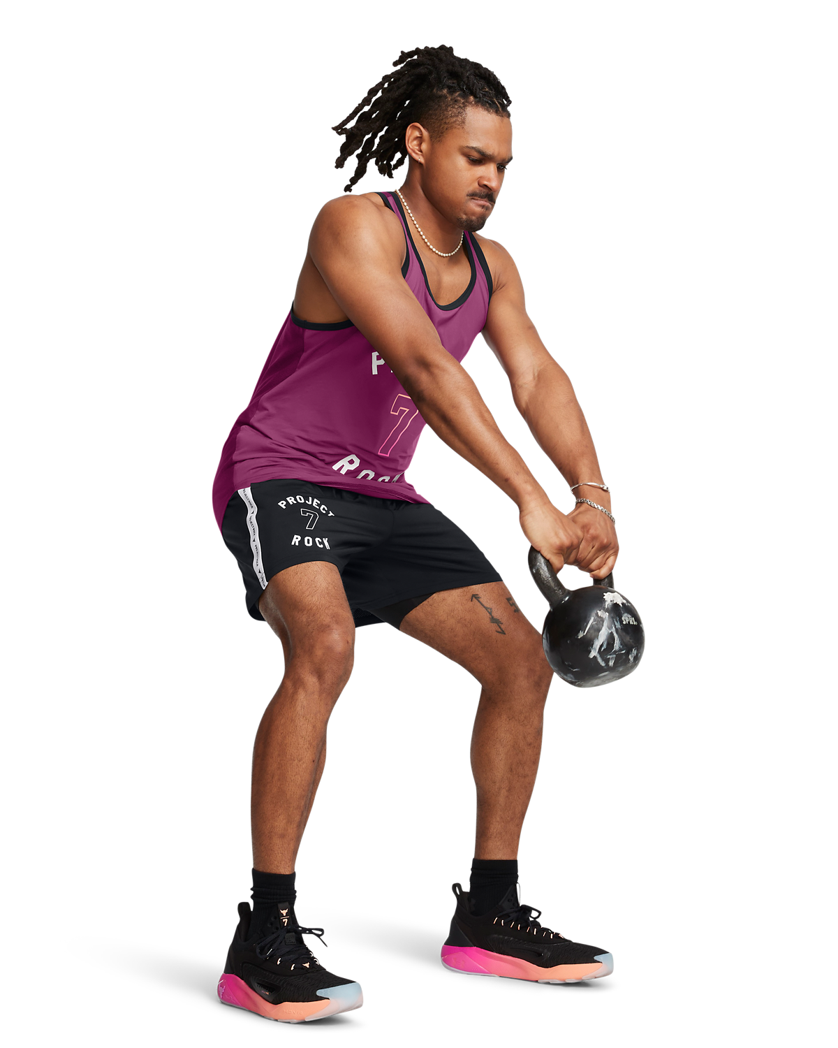 Men's Project Rock Mesh Badge Of Honor Shorts