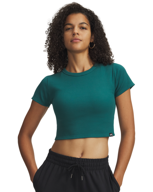 Women's UA Rival Rib Baby T-Shirt Short Sleeve