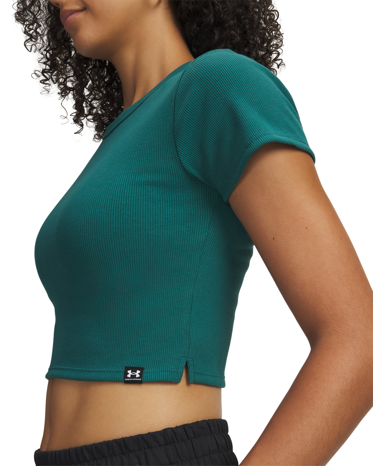 Women's UA Rival Rib Baby T-Shirt Short Sleeve