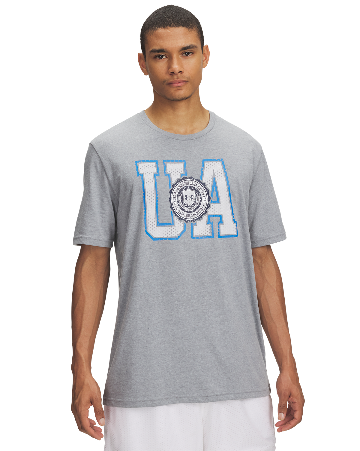 Men's UA College Crest Logo Short Sleeve