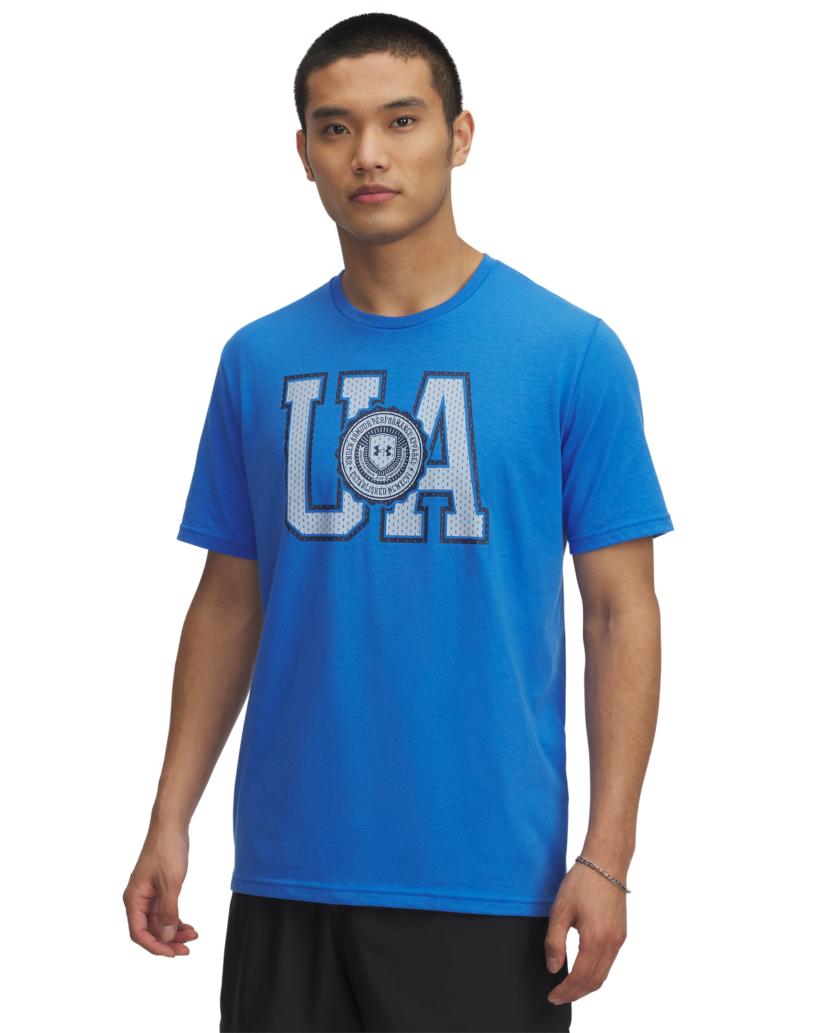Men's UA College Crest Logo Short Sleeve