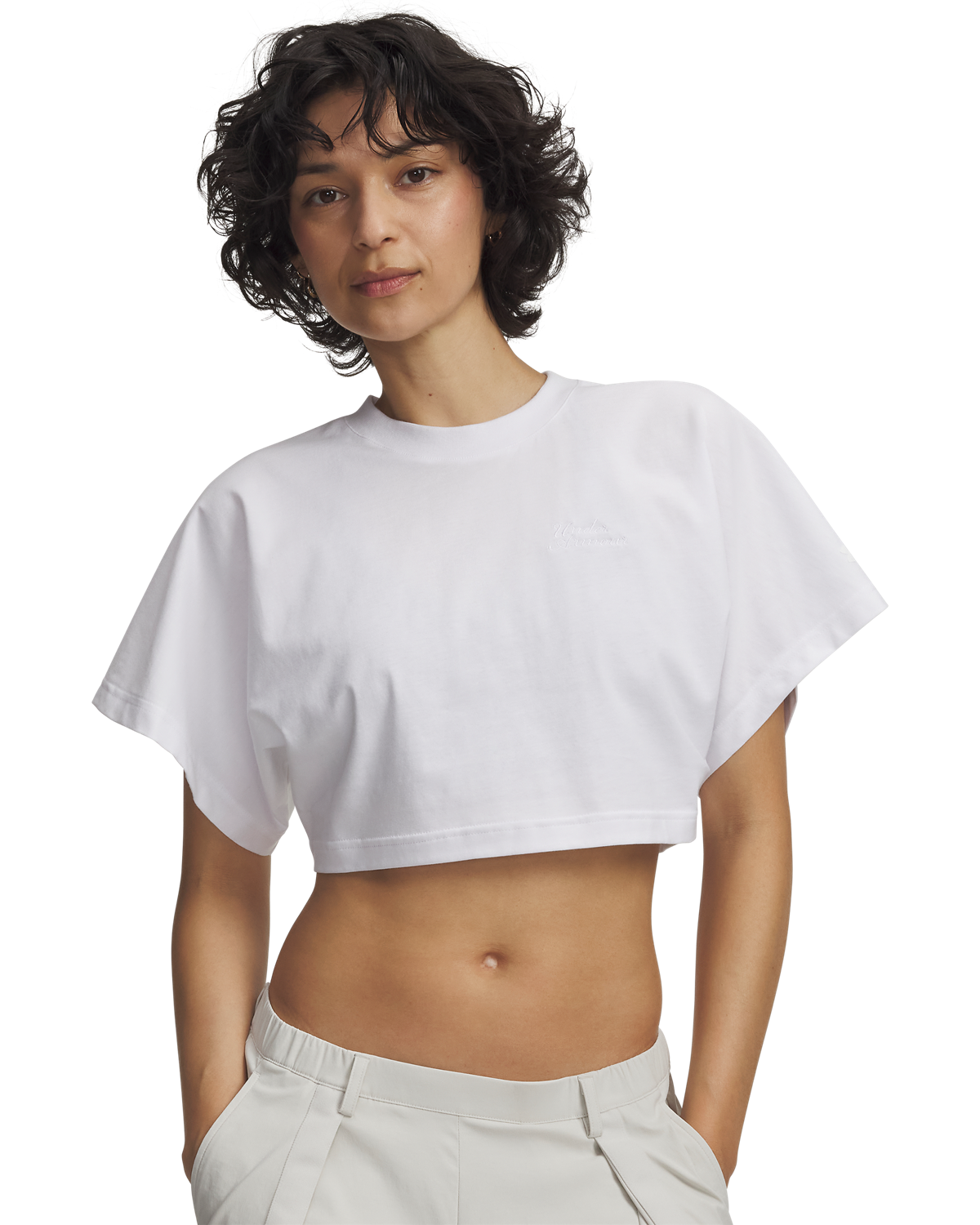 Women's UA Cropped Script Short Sleeve