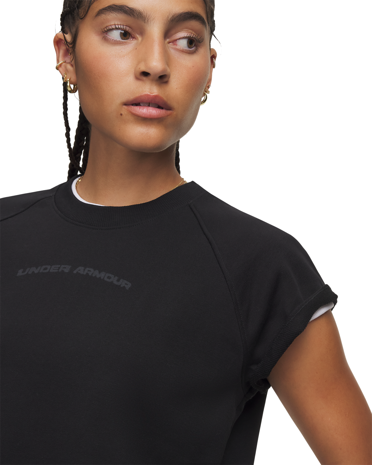 Women's UA Icon Wordmark Cut Off Short-Sleeve