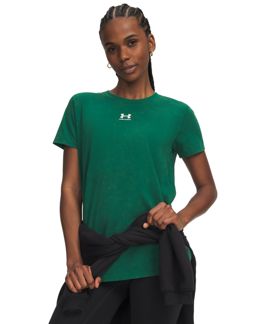 Women's UA Rival Cotton Wash Short-Sleeve