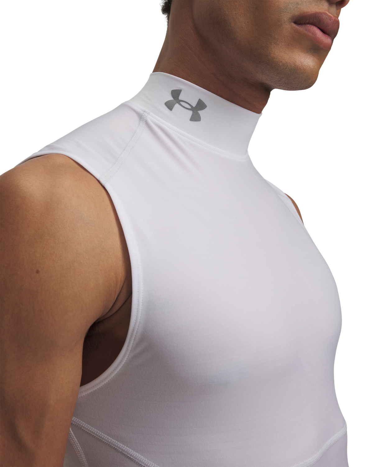 Men's UA HG Elite Short-Sleeveless Mock Neck Top