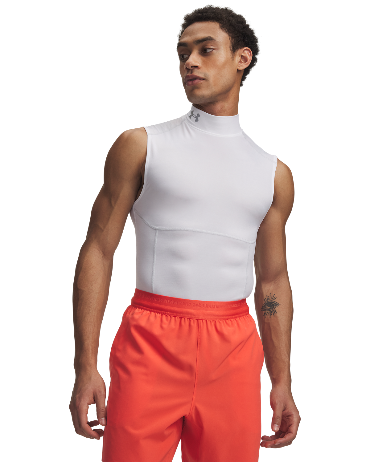 Men's UA HG Elite Short-Sleeveless Mock Neck Top
