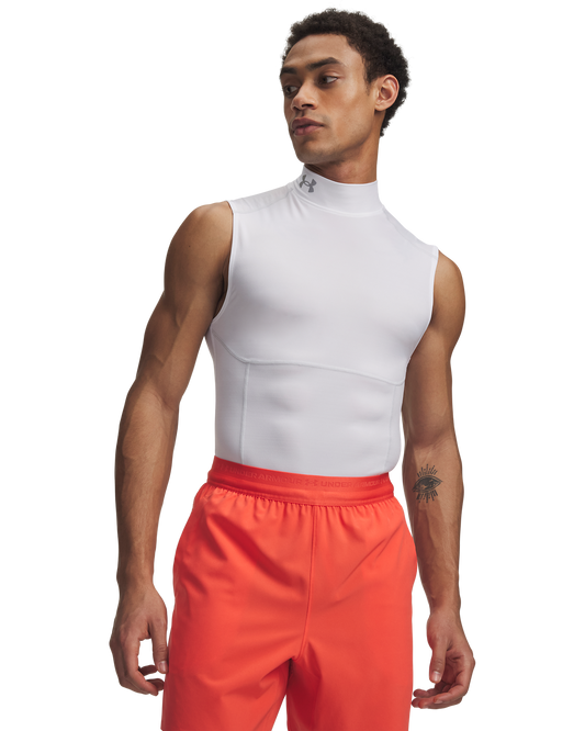 Men's UA HG Elite Short-Sleeveless Mock Neck Top