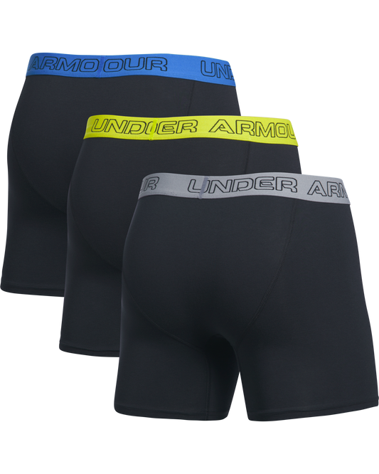 Men's UA Charged Cotton® Stretch 6 Inch Boxerjock® - 3-Pack