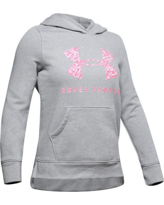 Girls' UA Rival Print Fill Logo Hoodie