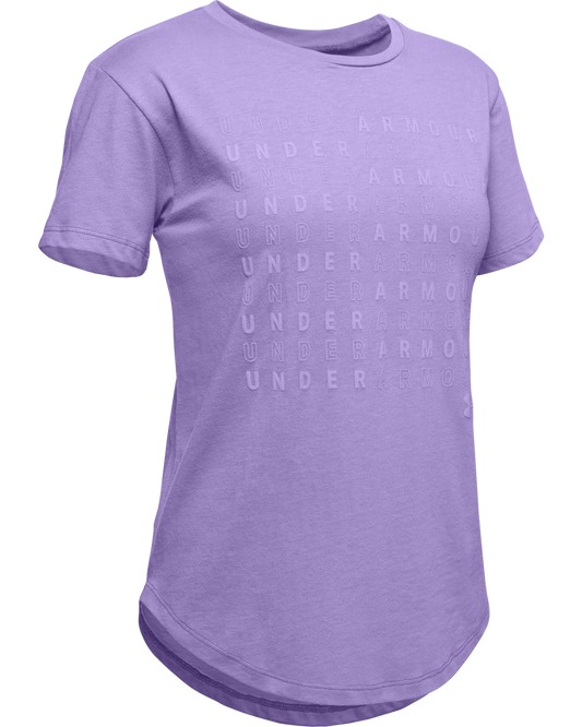Girls' UA Branded Repeat Short Sleeve Shirt