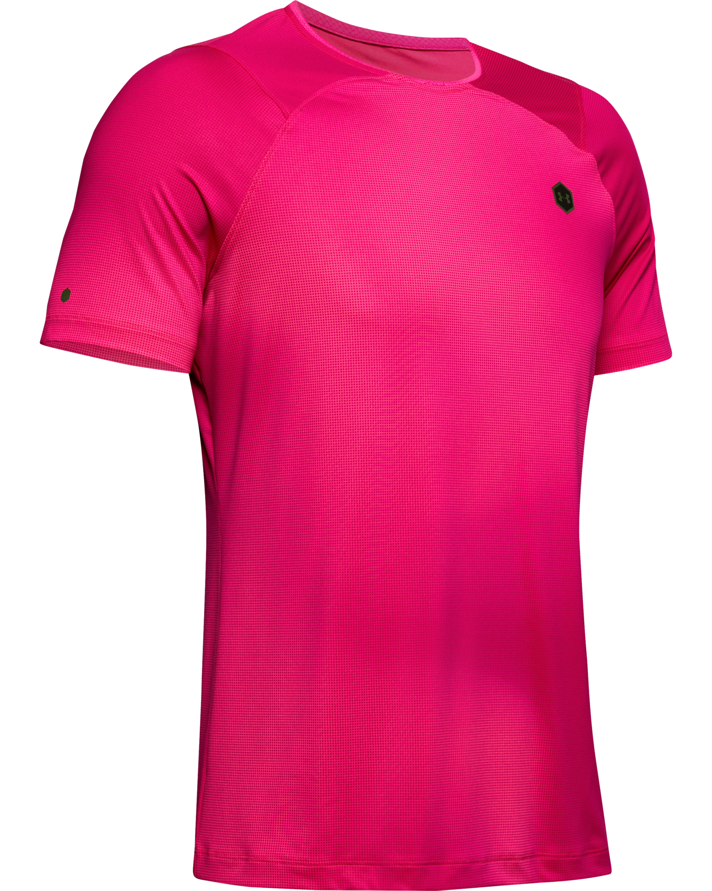Men's UA RUSH™ HeatGear® Fitted Short Sleeve Printed