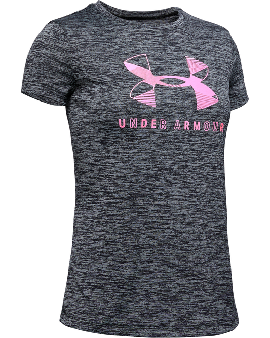 Girls' UA Big Logo Twist Short Sleeve Shirt