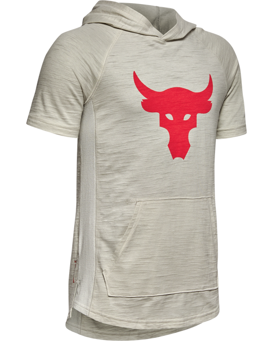 Boys' Project Rock Charged Cotton® Short Sleeve Hoodie