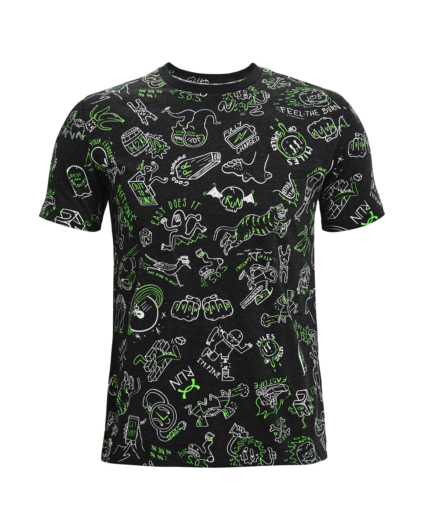 Men's UA Run Your Face Off Print Short Sleeve