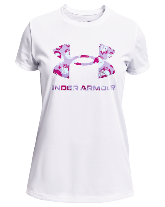Girls' UA Tech™ Big Logo Print Fill Short Sleeve