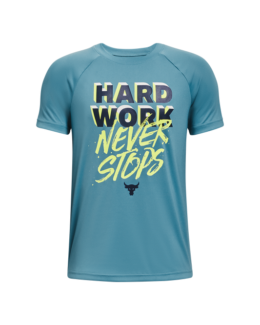 Boys' Project Rock Tech™ Hard Work Short Sleeve